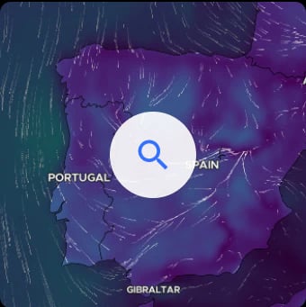Map with wind flow