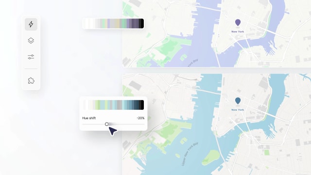 Map being customized changing color