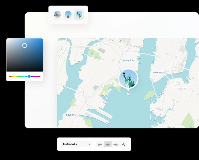 Custom map designer
