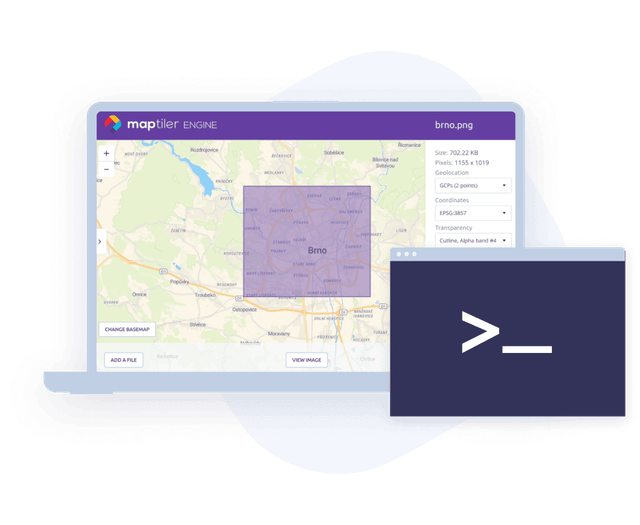 Map processing on command line