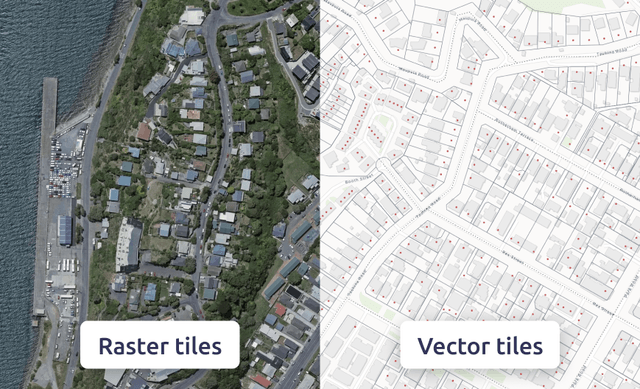 Raster and vector tiles processing