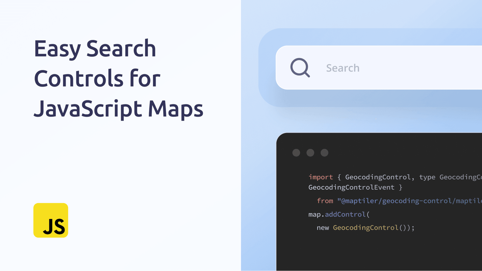 Search controls for all JavaScript maps