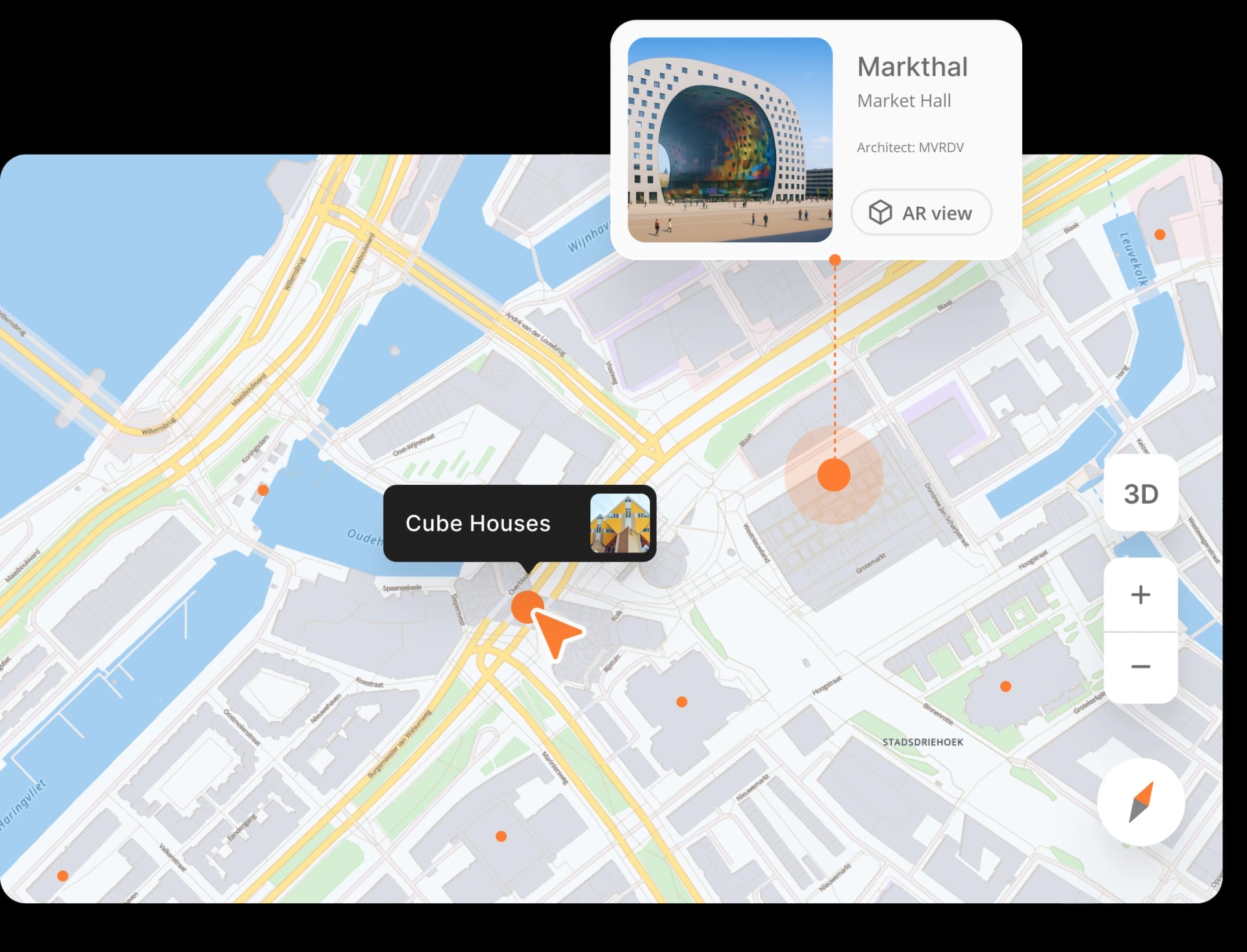 Areas highlighted by maps developers