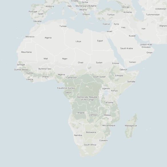 Base Pastel map centered on Africa
