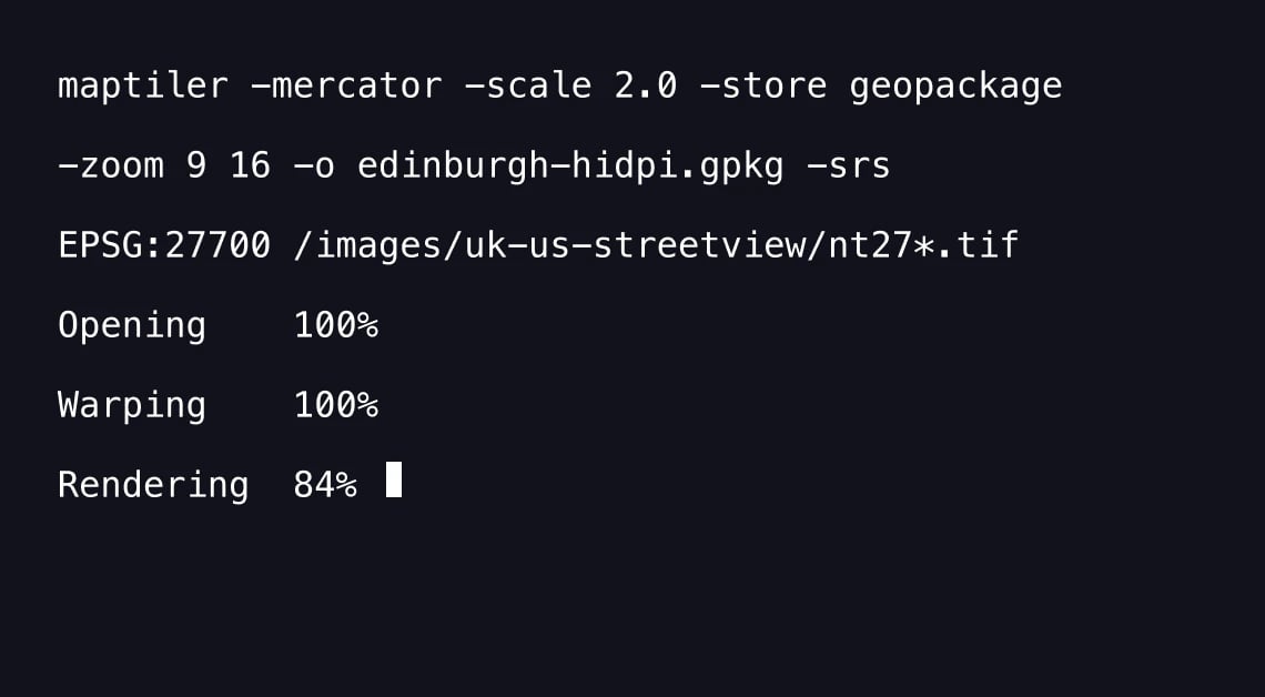 Commandline map processing