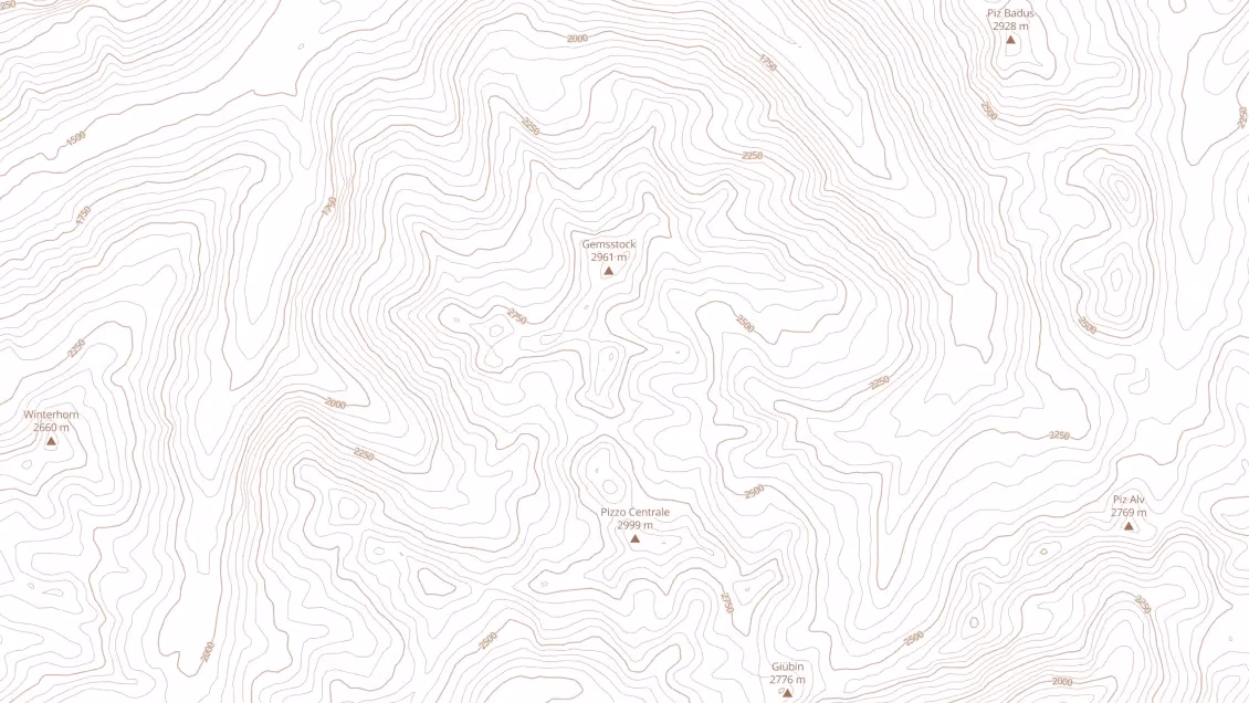 contour lines on a map