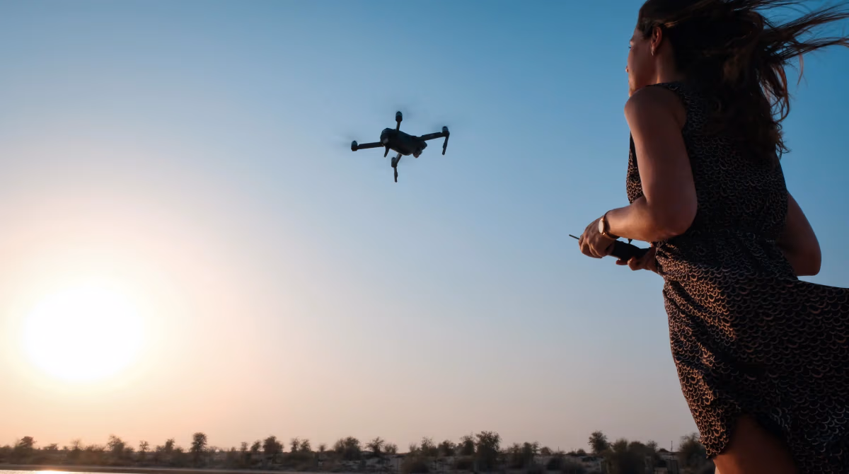 Stitching drone images to create mosaics