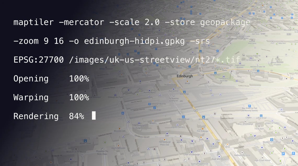 Map tiling on command line