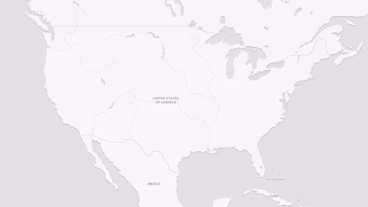 Light Map of the United States of America