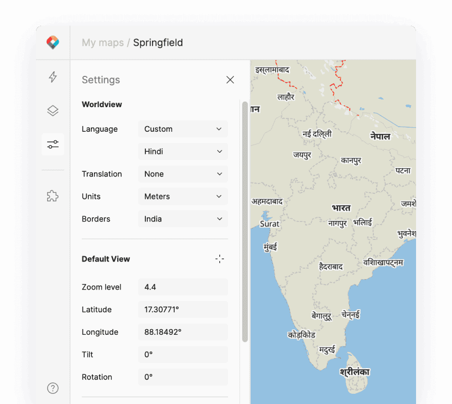 MapTiler Cloud maps for global audience