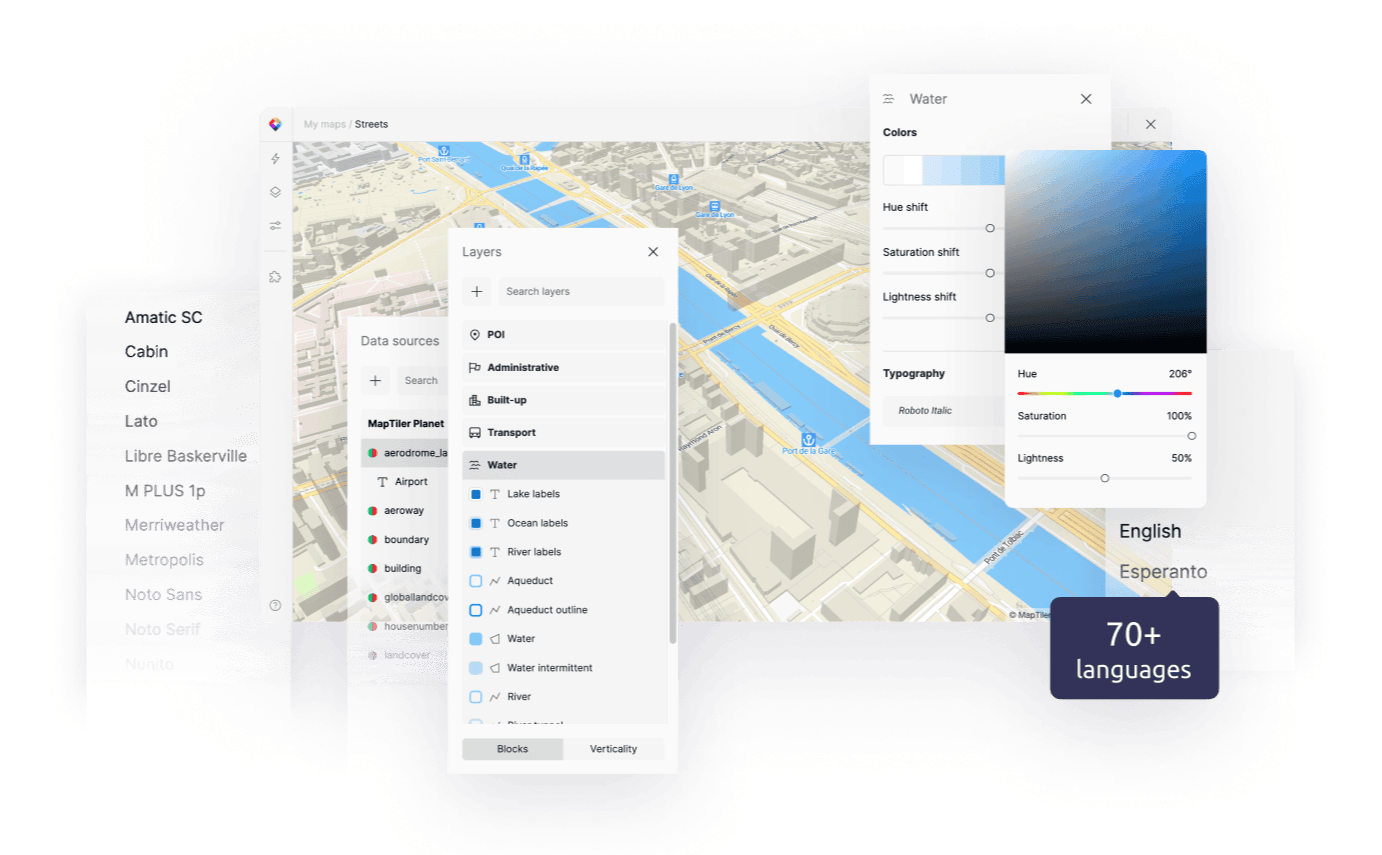 MapTiler Cloud customize