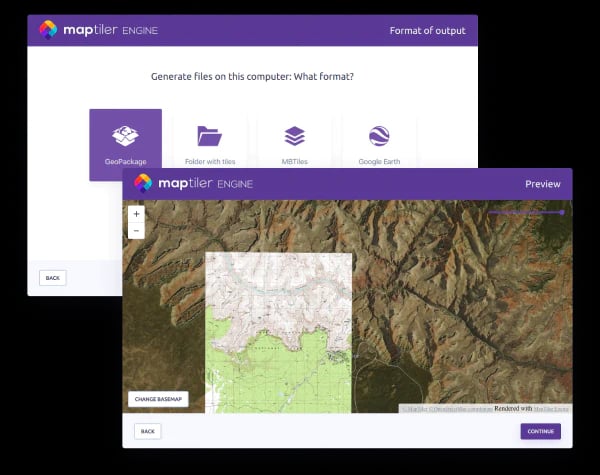 MapTiler Engine is a software for processing own datasets and other geodata on-prem