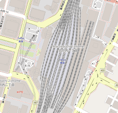 OpenStreetMap map of train station