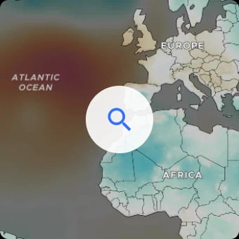 Atmospheric pressure visualization displayed on a map