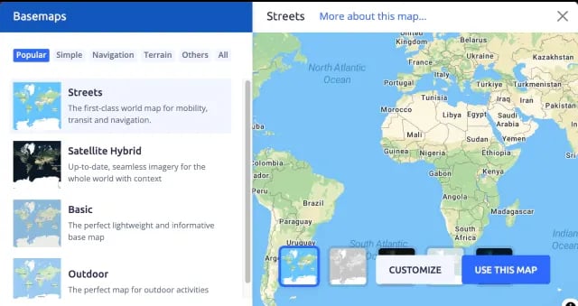 Step 2 select map o MapTiler Cloud