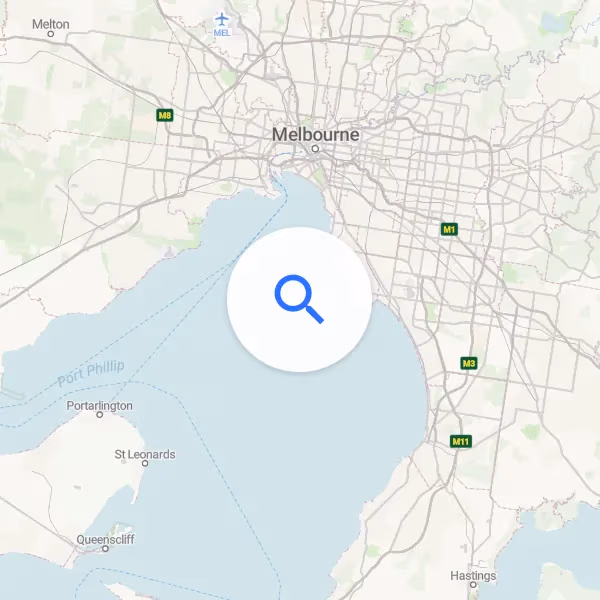 Map of Melbourne in MapTiler Streets Pastel map style
