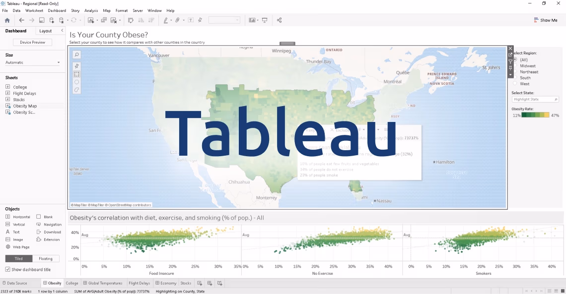 tableau map running from own server