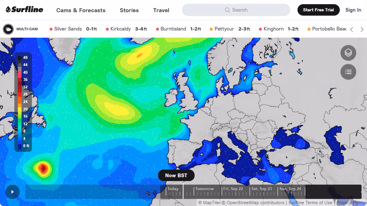 weather surfline data