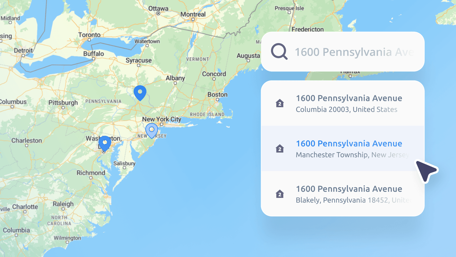 Better placename search results with MapTiler